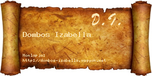 Dombos Izabella névjegykártya